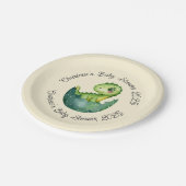 Baby Dino Baby Shower Paper Plates ペーパープレート (アングル)