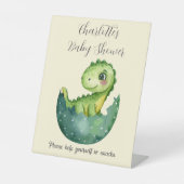 Baby Dino Baby Shower Snack Sign 台座サイン (正面)