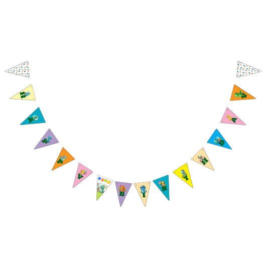 Baby Dino Birthday Banners バンティングフラッグ (全)