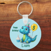 Baby Dino Birthday Photo Keychain! キーホルダー (裏面)