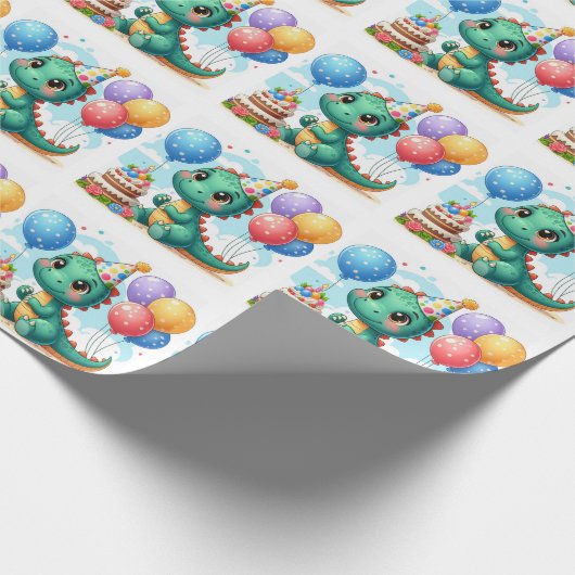 Baby Dino Gift Wrap Papel de regalo ラッピングペーパー (角)