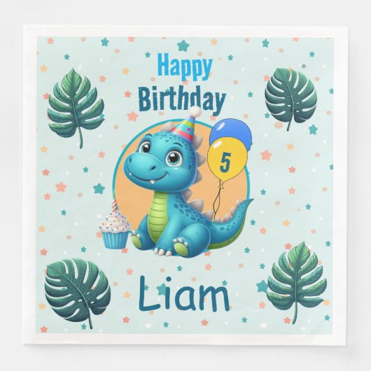 Baby Dino Napkins! Servilleta de papel (正面)