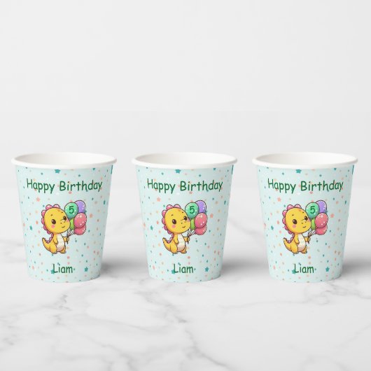 Baby Dino Paper Cups 紙コップ (複数)