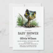 Baby Dinosaur Baby Shower Invitation 招待状 (正面)