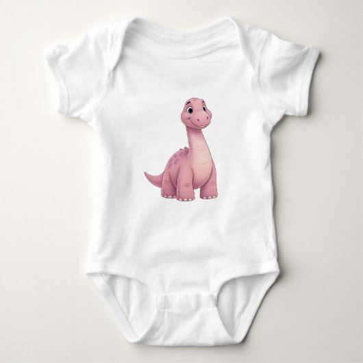 Baby Dinosaur Jersey Bodysuit - Comfort and Style  ベビーボディスーツ (正面)