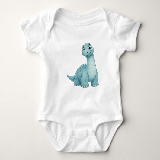 Baby Dinosaur Jersey Bodysuit - Comfort and Style  ベビーボディスーツ (正面)