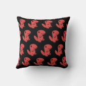 Baby dinosaur pillow - Black & red クッション (裏面)