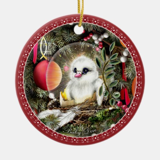 Baby Dove セラミックオーナメント (正面)