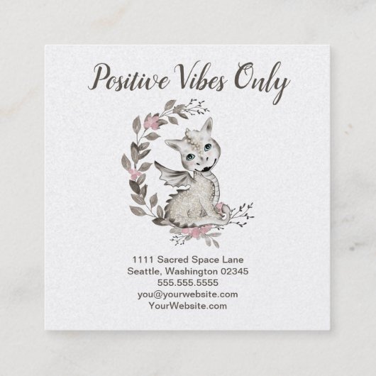 Baby Dragon スクエア名刺 (裏面)