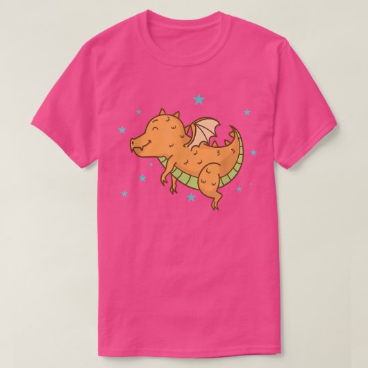 Baby Dragon dreams Fable Creature Fairy Tale  Tシャツ (デザイン正面)