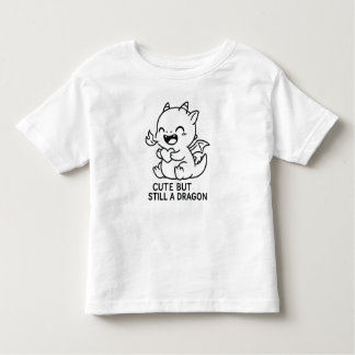Baby Dragon Line Art – Cute & Funny トドラーTシャツ