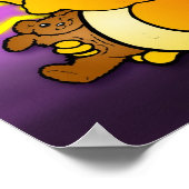 Baby Dragon Sucking Thumb (Orange) - Print ポスター (角)