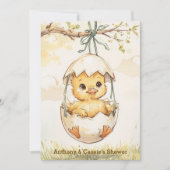 Baby Duck Digital Download Shower Invitation 招待状 (正面)