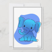 Baby Elefant Karte 招待状 (正面)