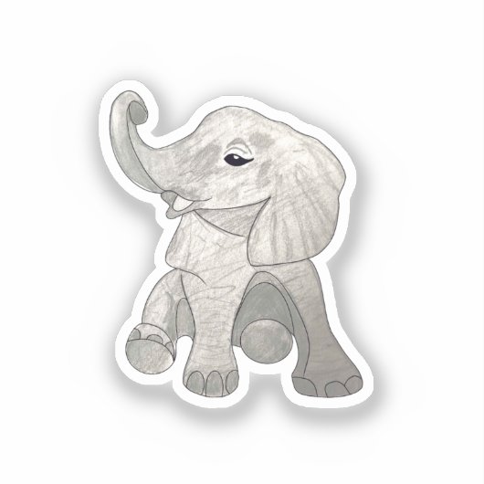 Baby Elephant  シール (正面)