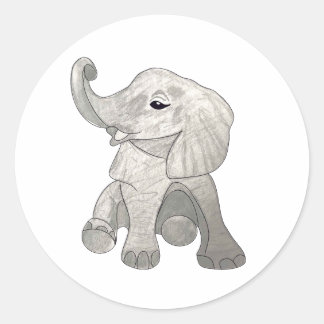 Baby Elephant  ラウンドシール