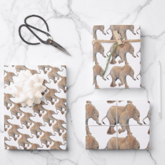 Baby elephant cadeaupapier ラッピングペーパーシート