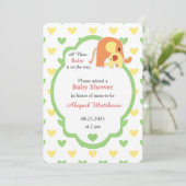  Baby Elephant Gender Neutral Shower 招待状 (スタンド正面)