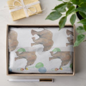 Baby Elephant green & blue balloon Tissue Paper.  薄葉紙 (ギフト)