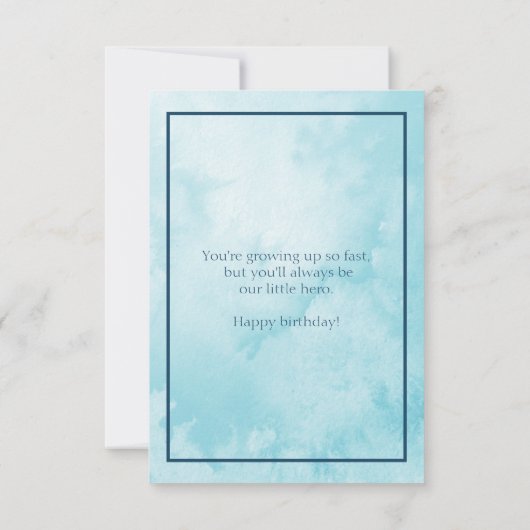 Baby Elephant Happy Birthday Special Grandson カード (裏面)