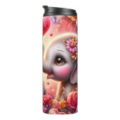 Baby Elephant Heart Floral タンブラー (回転右)