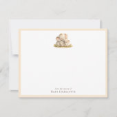 Baby Elephant Nursery Note Card – Personalized ノートカード (正面)