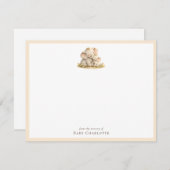 Baby Elephant Nursery Note Card – Personalized ノートカード (正面/裏面)