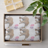 Baby Elephant pink & violet balloon Tissue Paper 薄葉紙 (ギフト)