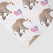 Baby Elephant pink & violet balloon Tissue Paper 薄葉紙 (詳細)