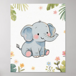 Baby Elephant Poster ポスター