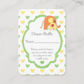  Baby Elephant Shower Diaper Raffle エンクロージャーカード (正面)