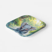 Baby Elephant Themed |  Birthday Party ペーパープレート (傾斜あり)