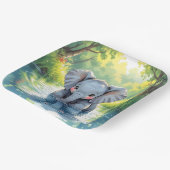 Baby Elephant Themed | Birthday Party ペーパープレート (傾斜あり)