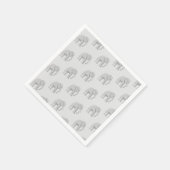 Baby Elephant Whimsical Pattern Birthday Napkins スタンダードカクテルナプキン (角)