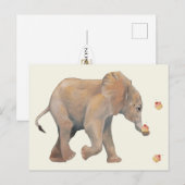 Baby Elephant with cupcakes Postcard ポストカード (正面/裏面)