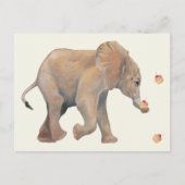 Baby Elephant with cupcakes Postcard ポストカード (正面)