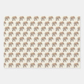 Baby Elephant with cupcakes Tissue Gift Wrap ラッピングペーパーシート (正面3)