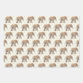 Baby Elephant with cupcakes Tissue Gift Wrap ラッピングペーパーシート (正面)