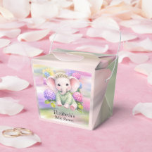 Baby Elephant with Hydrangeas Baby Shower Favor