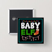 Baby Elf Christmas Holiday Design-84608 缶バッジ (正面&裏面)
