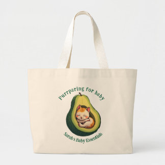 Baby Essentials Purrparing Avocado Cat Tote Bag ラージトートバッグ