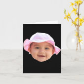 Baby Face Photo New Dad _1  カード (黄色い花)