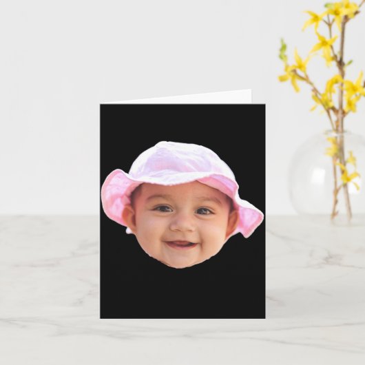 Baby Face Photo New Dad _1 カード (黄色い花)