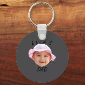 Baby Face Photo New Dad _1 キーホルダー (正面)