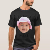 Baby Face Photo Text New Uncle  Tシャツ (正面)