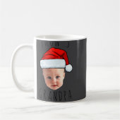 Baby Face Santa Hat Christmas Photo _1  コーヒーマグカップ (左)