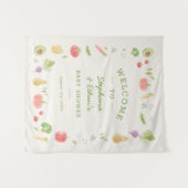 Baby Farmer's Market Vegetable Garden Welcome タペストリー (正面(横))