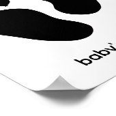 baby feet print with heart toes poster ポスター (角)