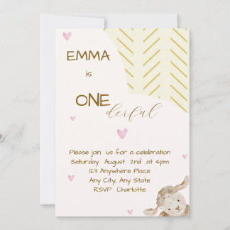 Baby First Birthday Invitation 招待状