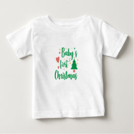 Baby First Christmas  ベビーTシャツ